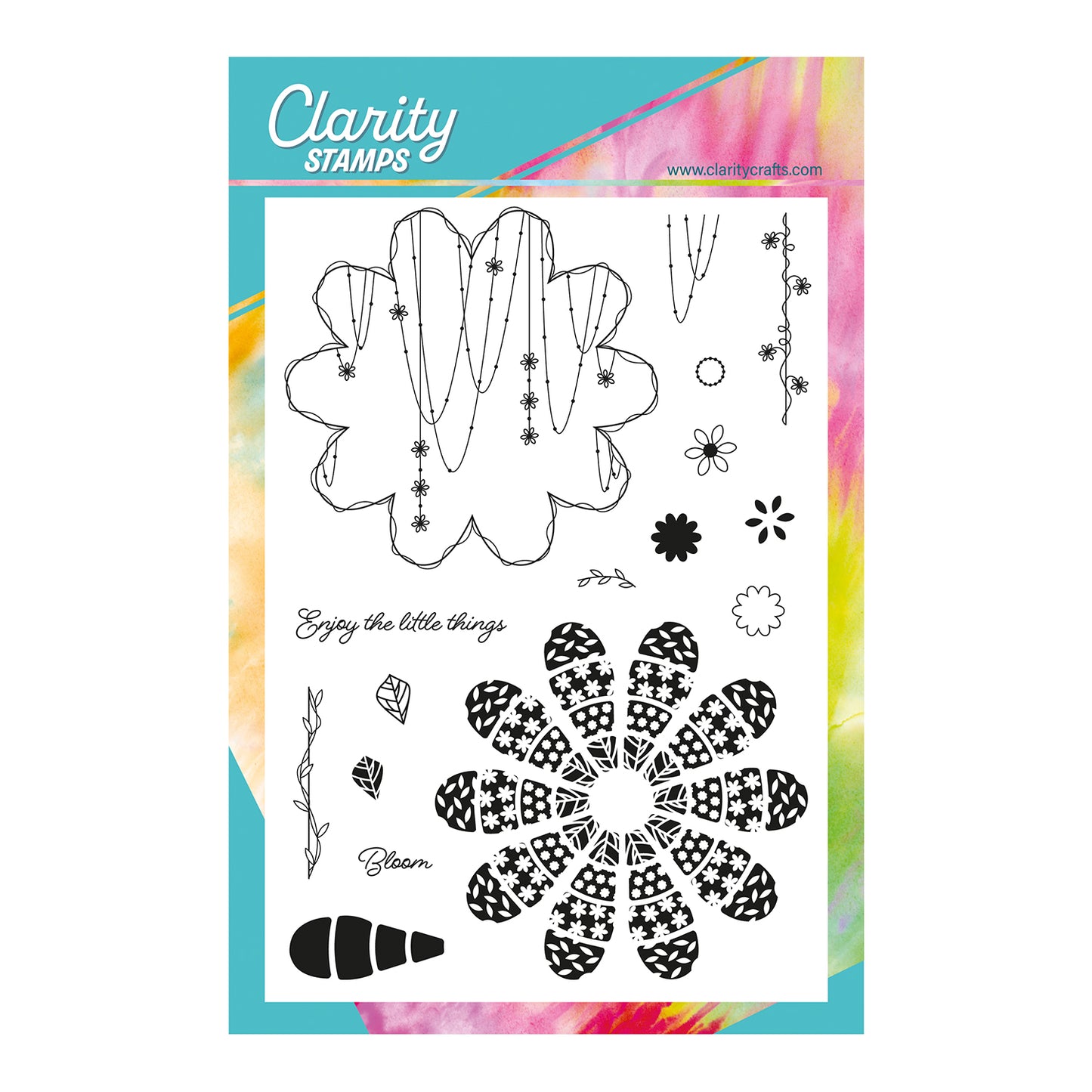 Petal Flower A5 Stamp & Mask Set