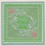 Tina's Small Floral Swirls & Corners 2 A5 Square Groovi Plate