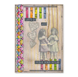 KISS by Clarity - Tina's Retro Set 2 - Bubbles, Stars & Triangles A5 Stamp Trio