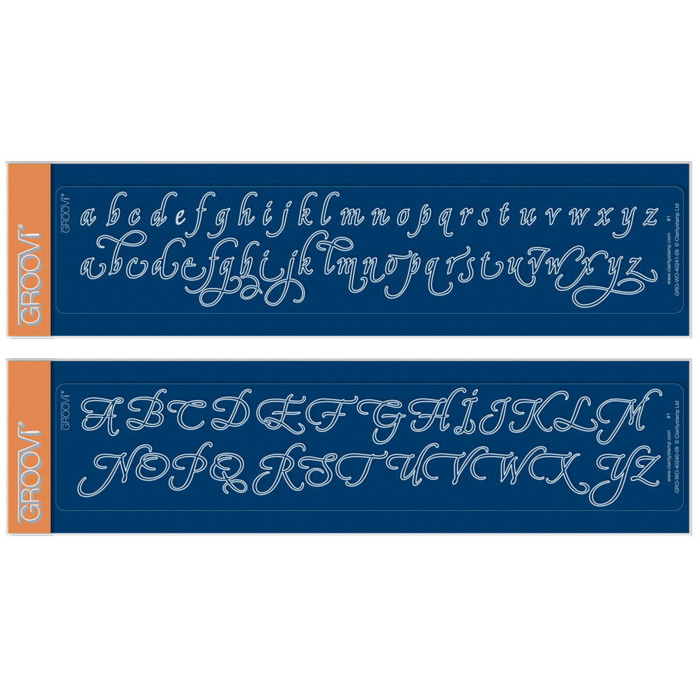 Queen's Calligraphy Alphabet Groovi Border Plate Set