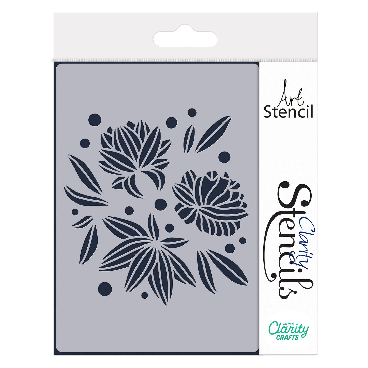 Barbara's Big Blooms - Stripey Flowers A5 Stencil
