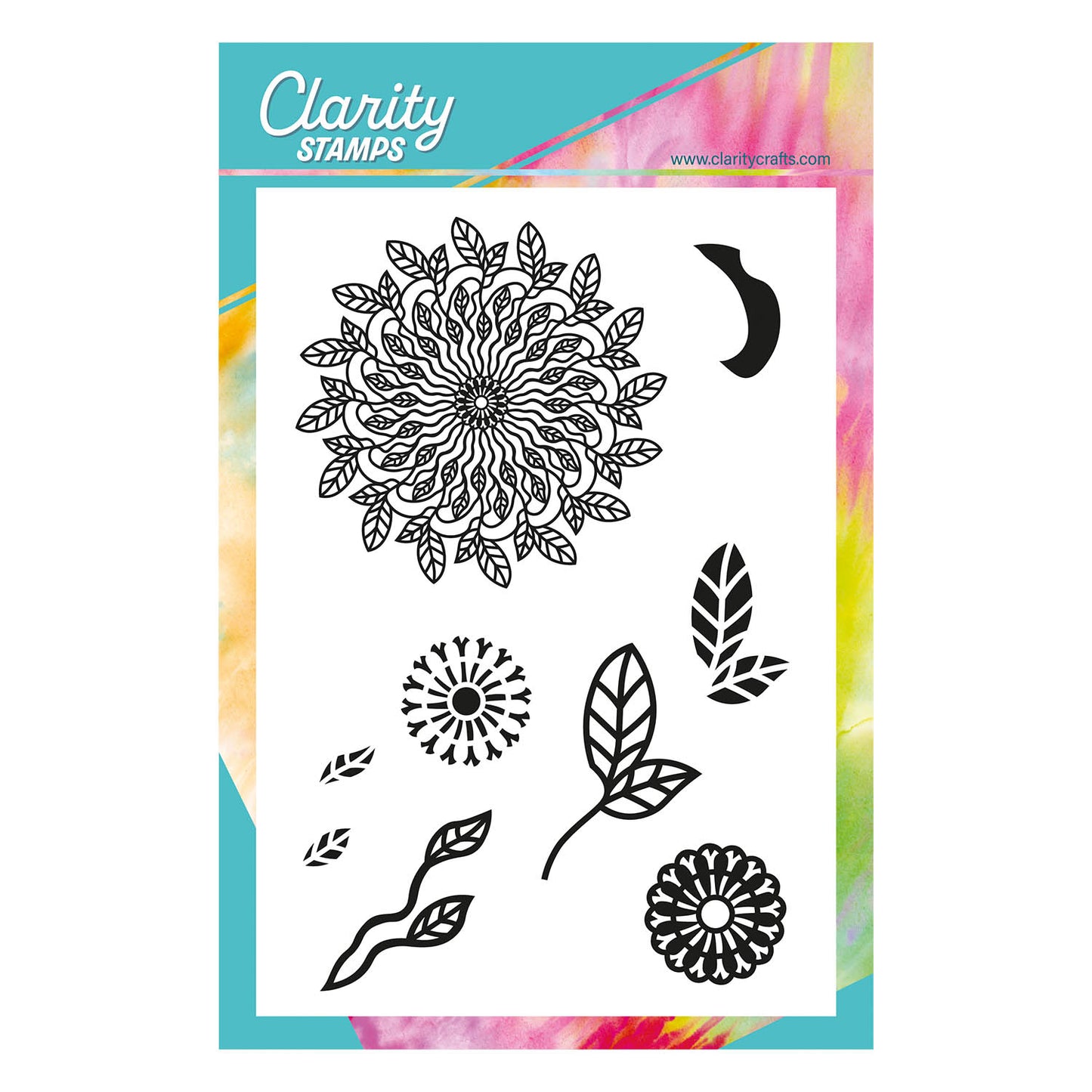 CLEARANCE Barbara's Leafy Doodle Round A5 Stamp Set