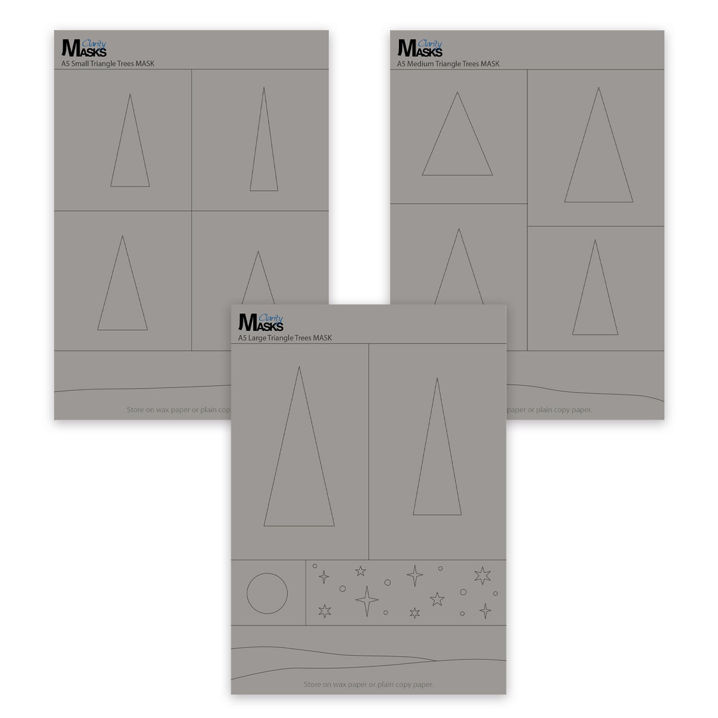 SHAC Triangle Tree Masks - Small, Medium & Large