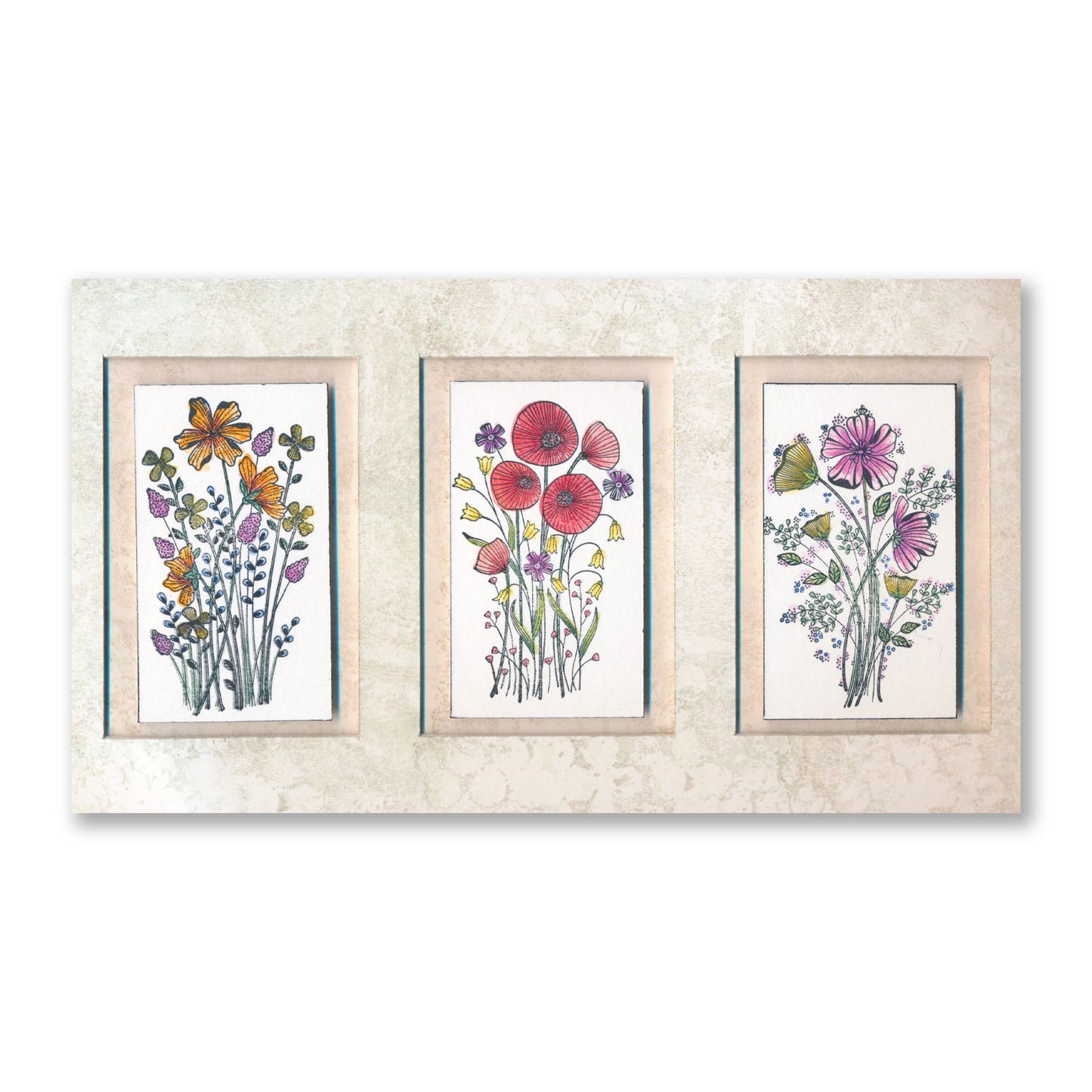 Tina's Wild Flower Spray A6 Stamp Set