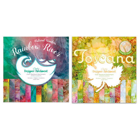 Rainbow River & Toscana Designer Parchment Packs Duo 8" x 8"
