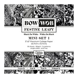 BOW-WOB 5" x 5" Collage Papers - Festive Leafy - Mini Set 1