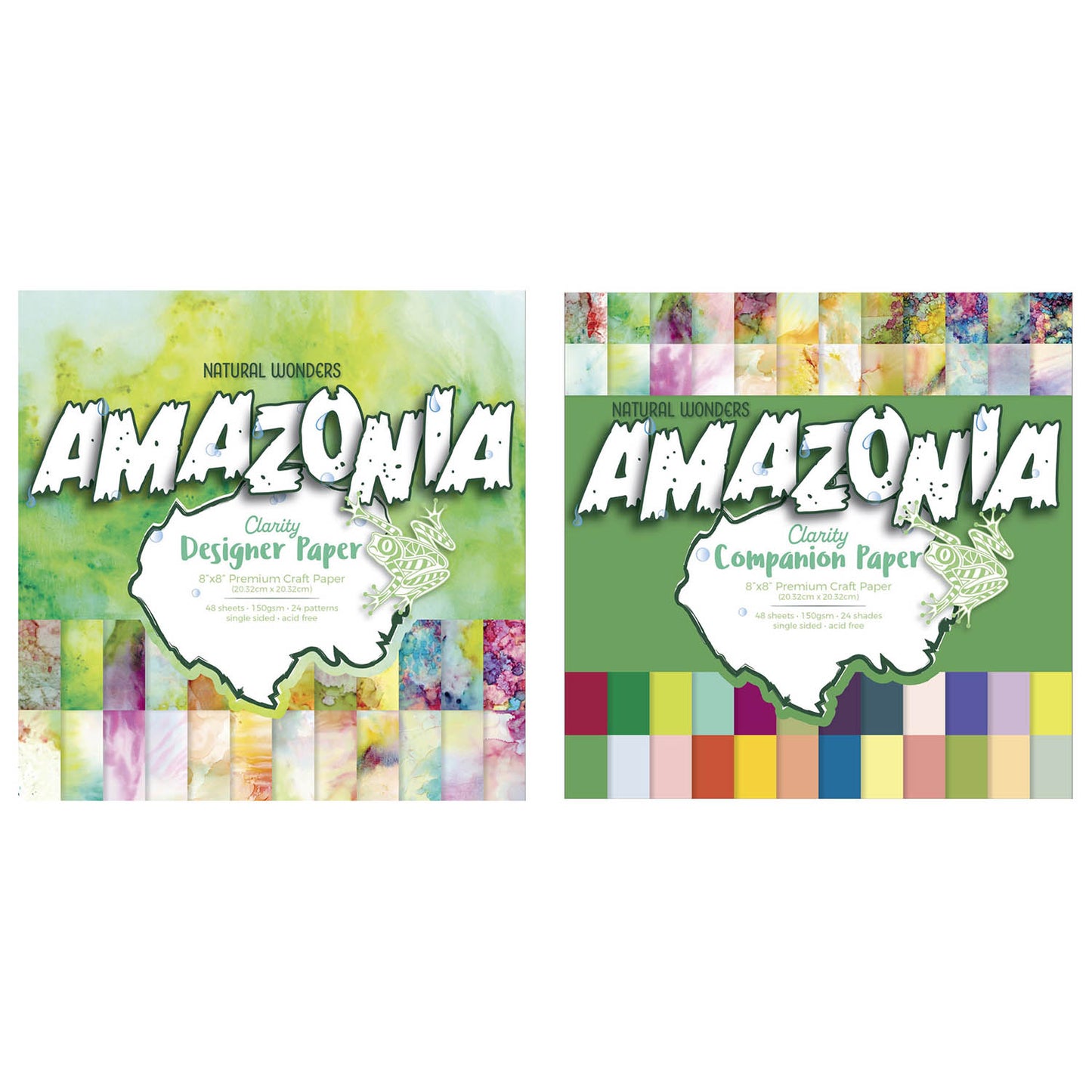 Amazonia Designer & Companion 8" x 8" Paper Duo (Single-Sided)