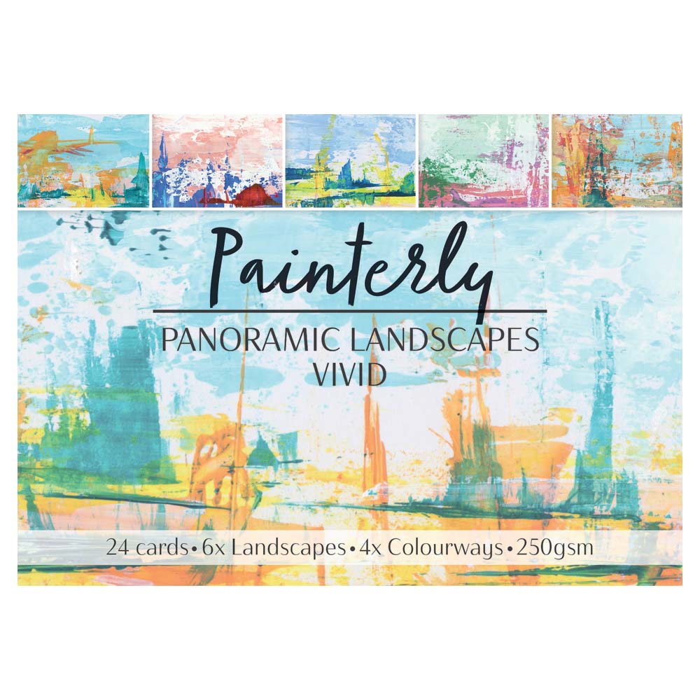 Painterly Vivid Panoramic Landscapes Card Pack
