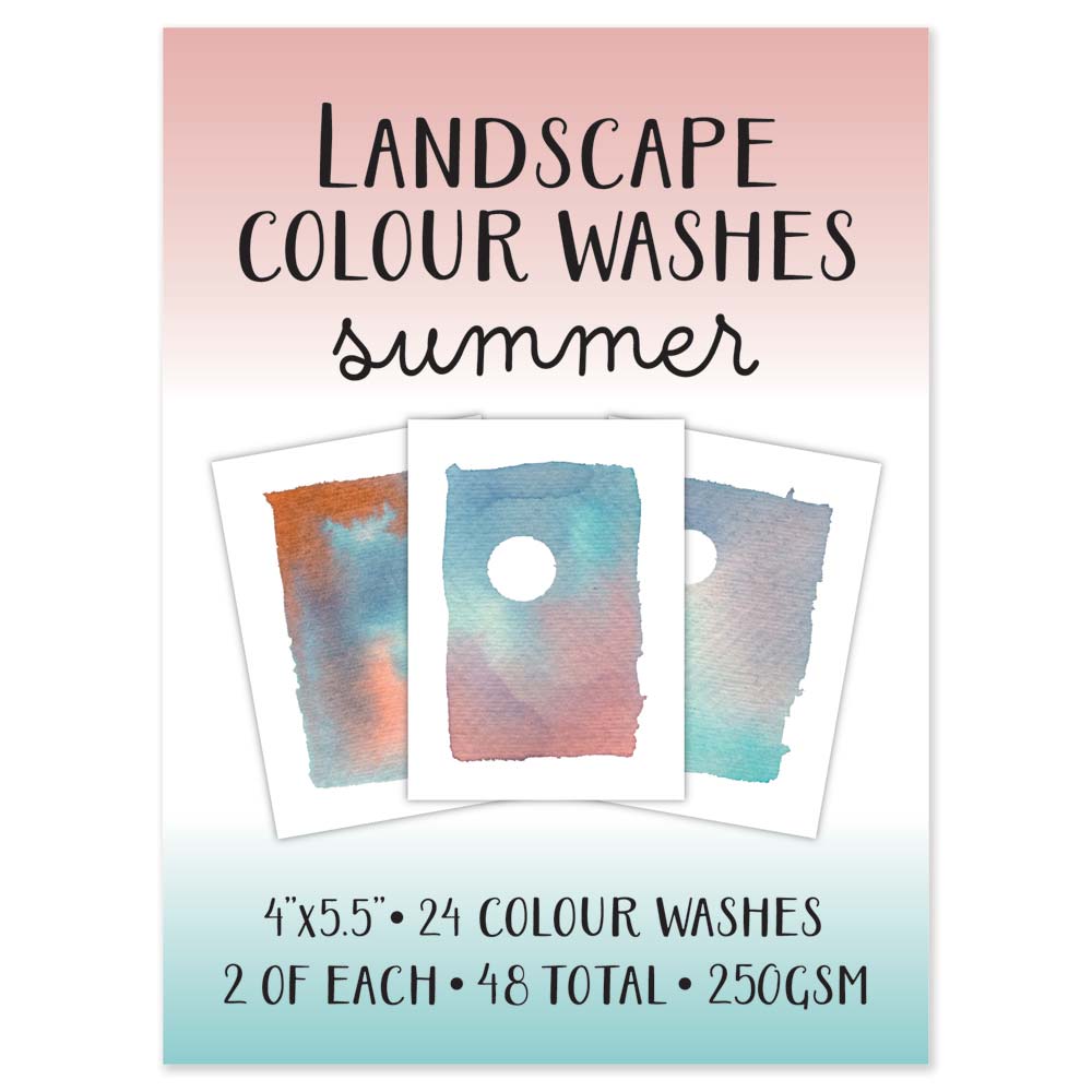 Landscape Colour Washes - Summer Card Pack 4" x 5.5" - 48 pieces