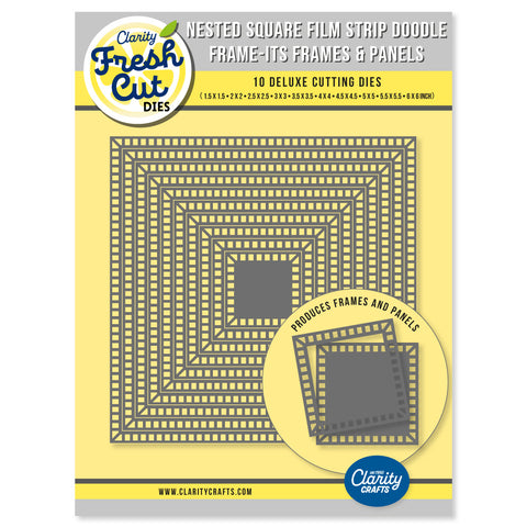 Nested Square Film Strip Doodle Frame-Its Frames & Panels Die Set