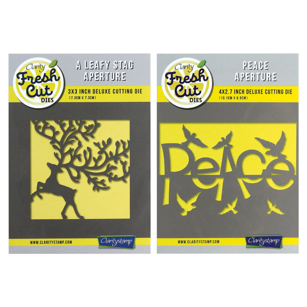 A Leafy Stag & Peace Aperture Die Set Duo