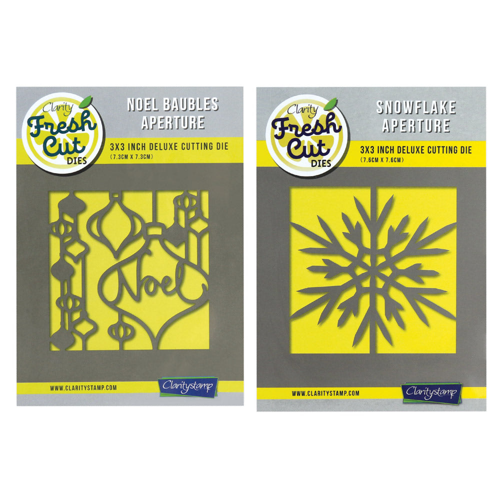 Noel Baubles & Snowflake Aperture Die Set Duo