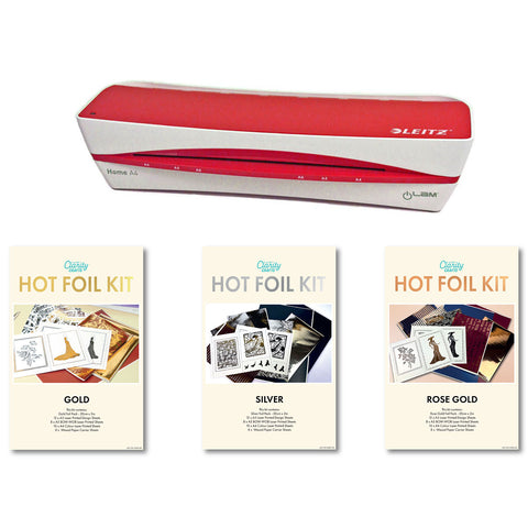 Red Laminator & Hot Foil Kits Bundle