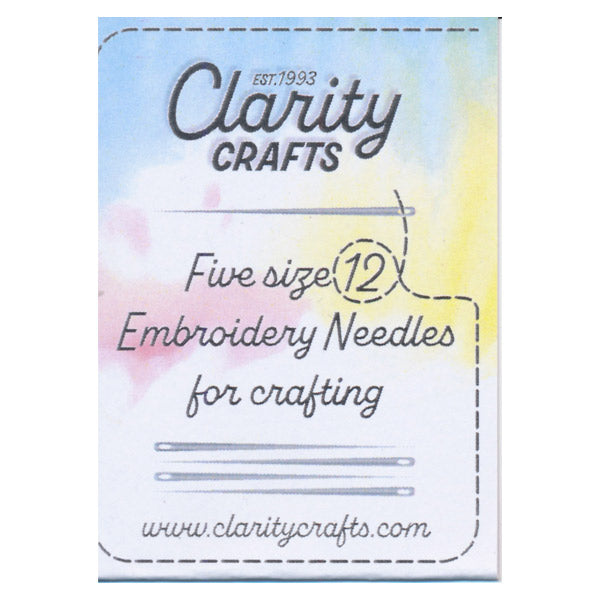 Set of 5 Size 12 Embroidery Needles