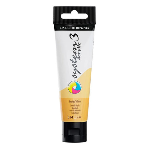 System 3 Acrylic Paint - Naples Yellow 150ml