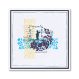 Barbara's Happiness - Floral Panel - Two Way Overlay A5 Square Stamp Set