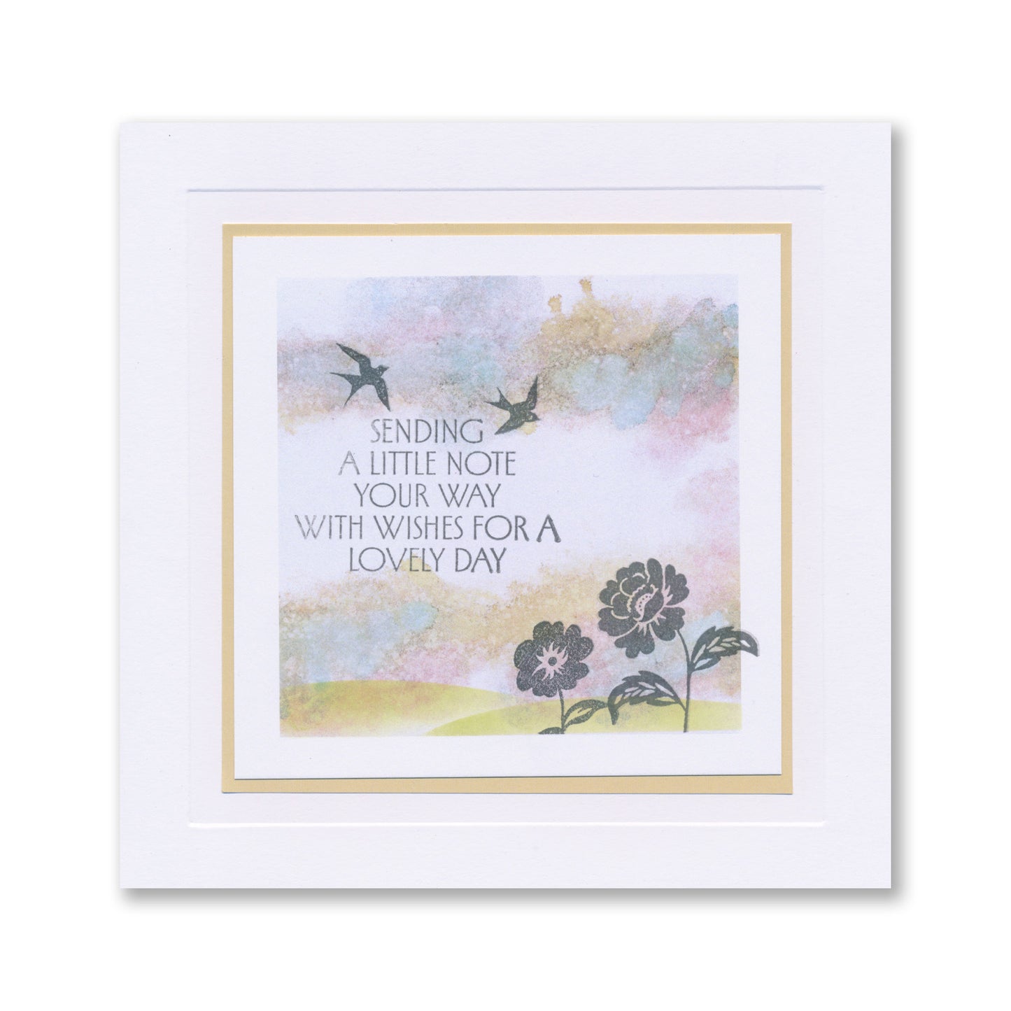 Art Deco Special Day Sentiments A5 Square Stamp Set