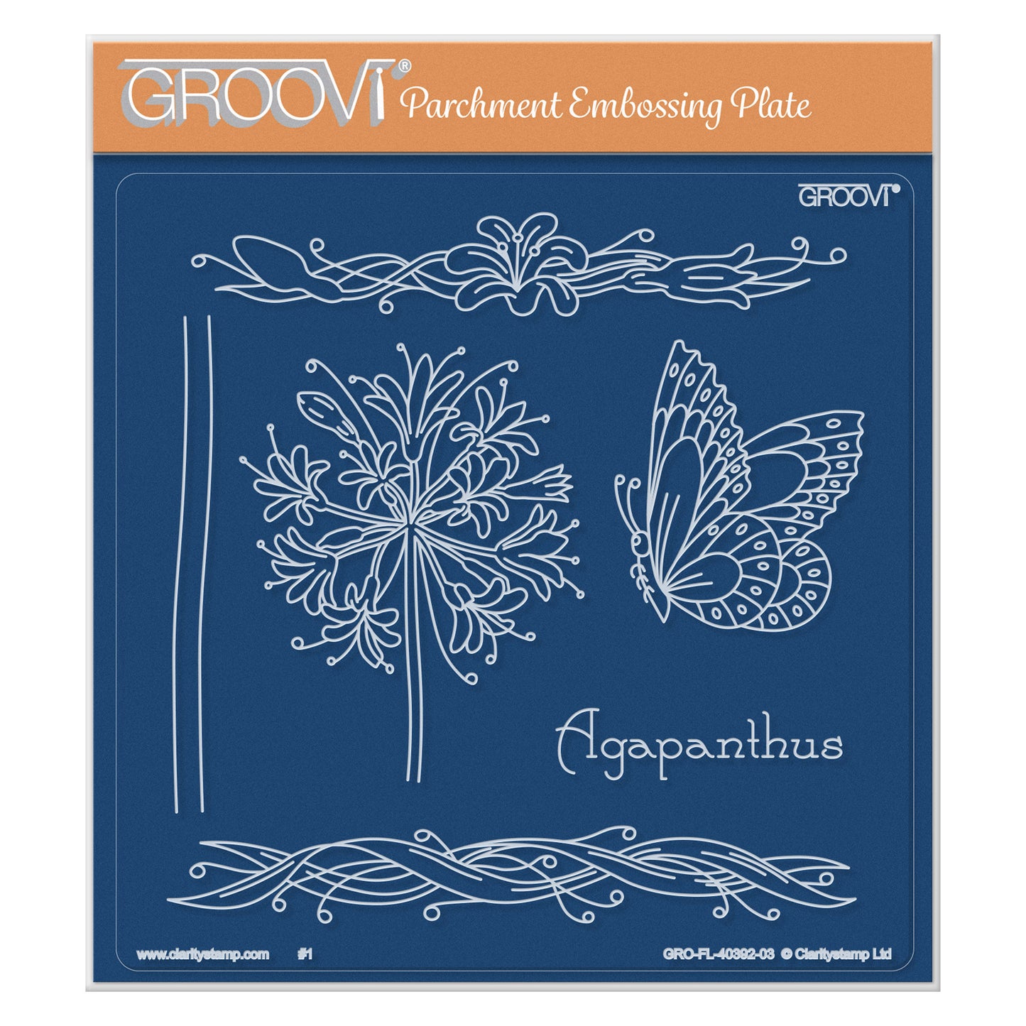 Jayne's Agapanthus Name A5 Square Groovi Plate