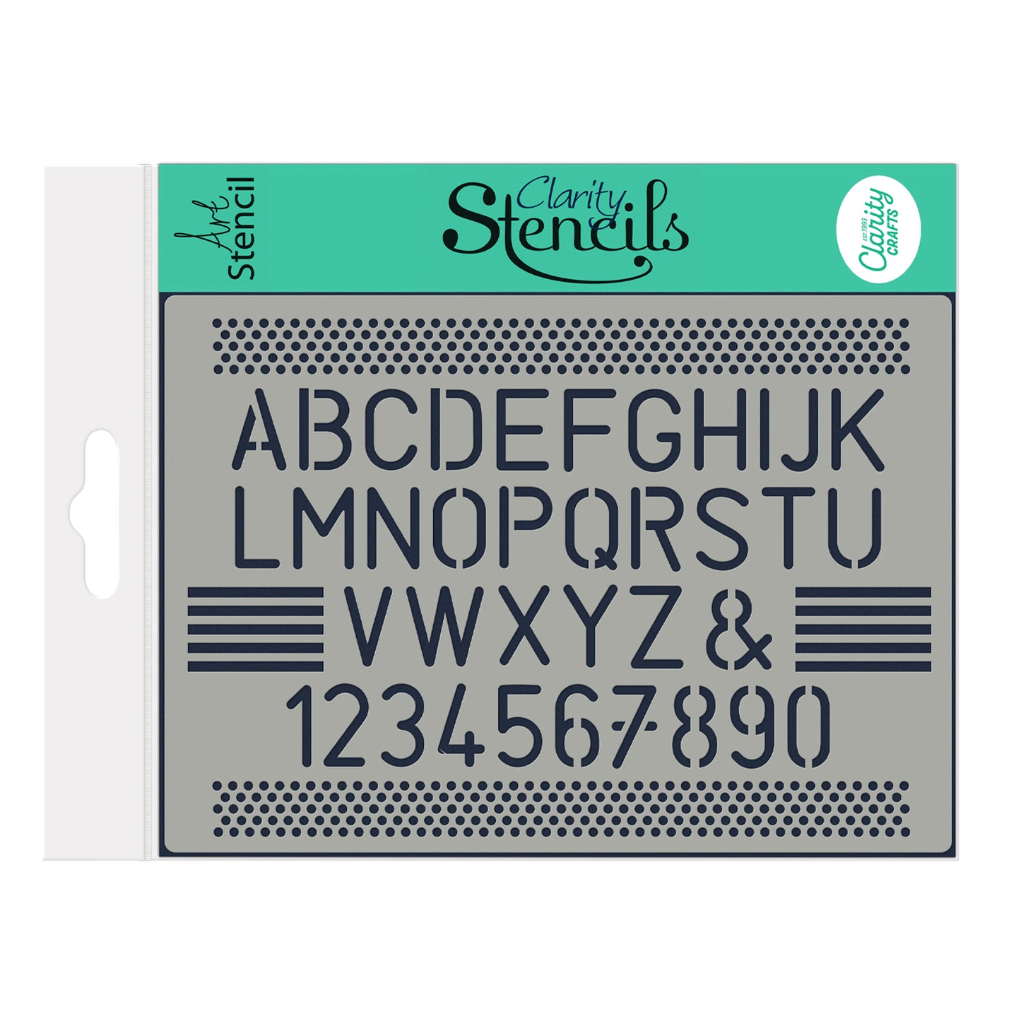 Alphabet & Numbers A4 Stencil