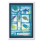 Abstract Layout 2 7" x 7" Stencil Duo