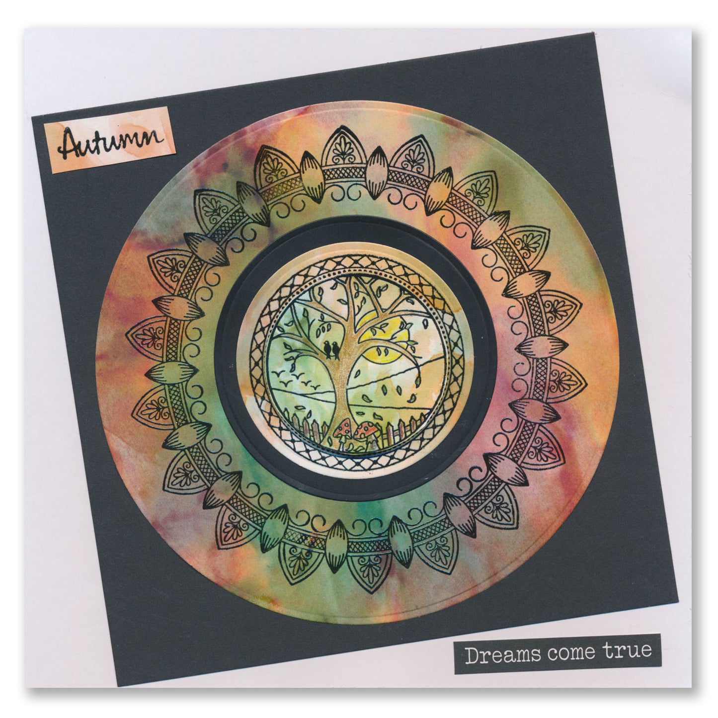 Barbara's SHAC Autumn & Winter Mandala Rings A5 Stamp & Mask Set