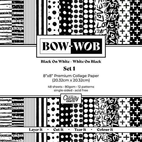 BOW-WOB 8" x 8" Collage Papers - Set 1
