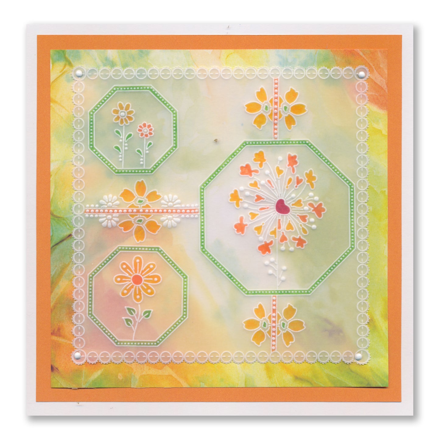 Tina's Springtime Flowers Best Wishes A6 Groovi Plate