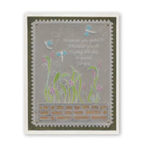 Barbara's Chinese Lantern Spray & Dragonflies A6 & Spacer Groovi Plate Trio