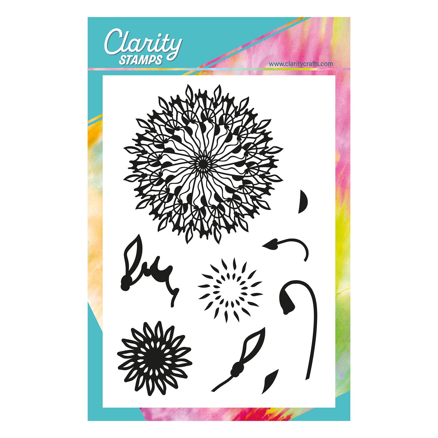 CLEARANCE Barbara's Pinwheel Doodle Round A5 Stamp Set
