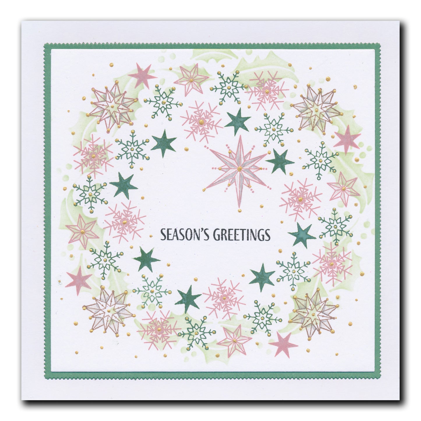 Barbara's SHAC Baubles - Merry Christmas A5 Square Stamp & Mask Set