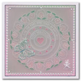 Barbara's SHAC Beauty - Japanese Flowers & Butterflies A5 Square Groovi Plate