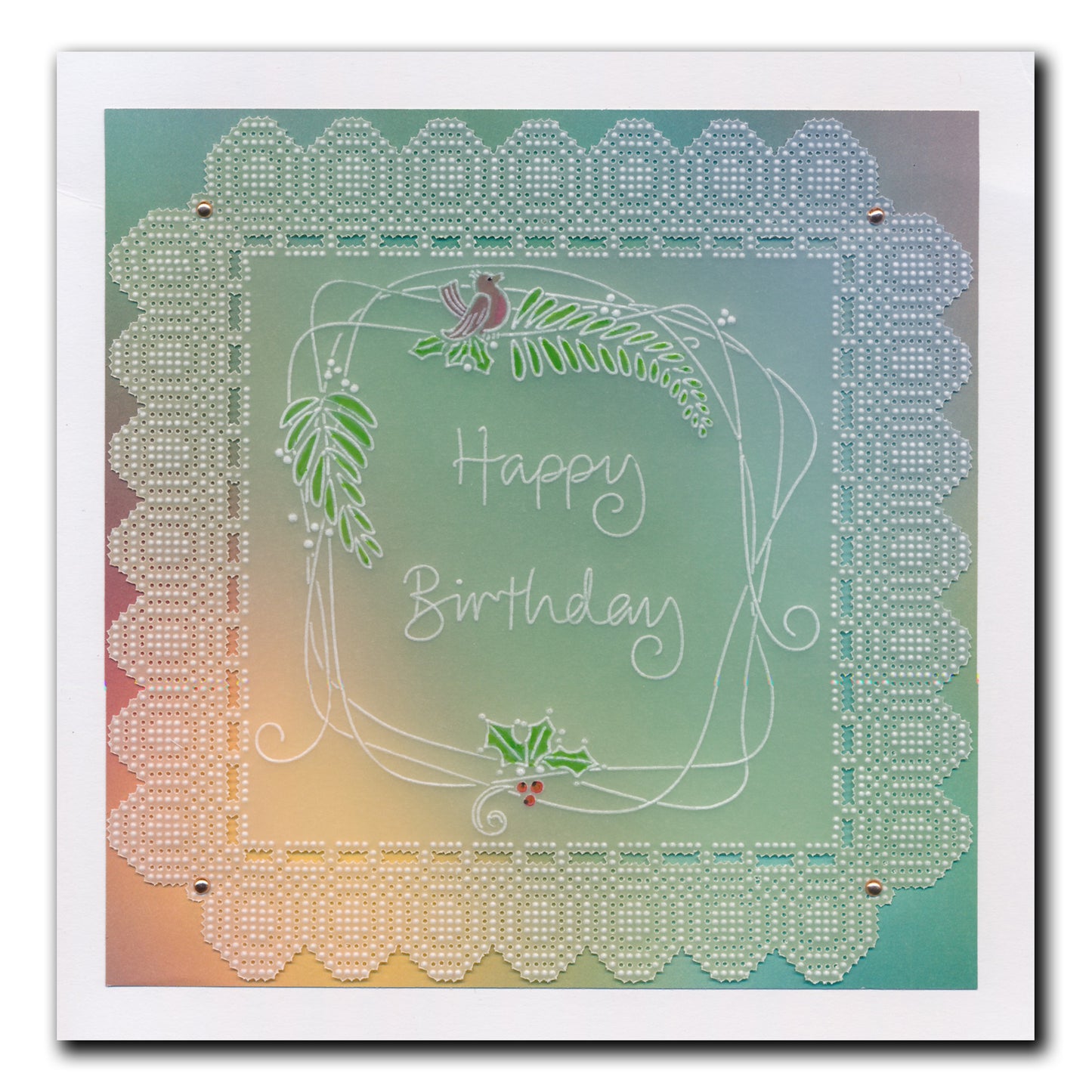 Barbara's Bijou Entwined Winter Wreath A6 Groovi Plate