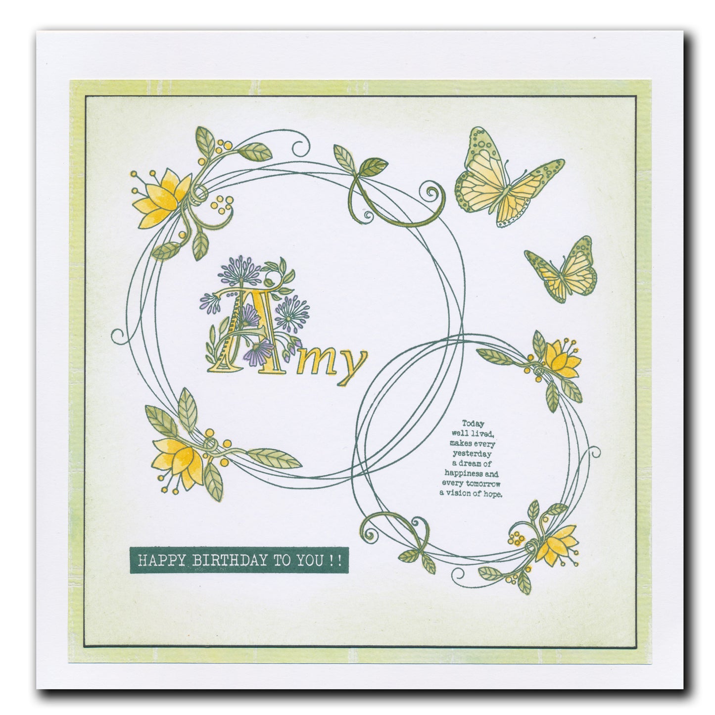 Barbara's Bijou Entwined Spring Wreath A6 Stamp Set