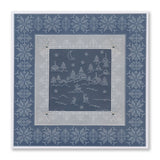Linda's Dotty Cross-Stitch Christmas Layering Frame A4 Square Groovi Plate