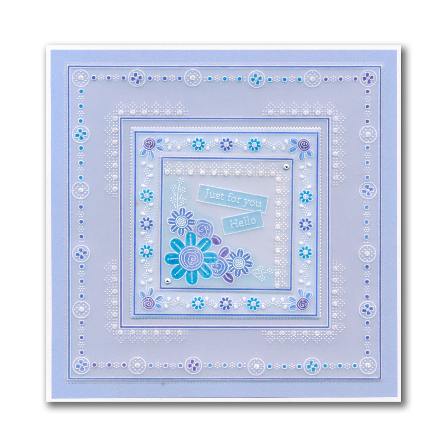 Dainty Daisy & Rose Parchlet A6 Square Groovi Plate