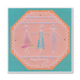 Barbara's SHAC Calligraphy Girls A5 Square Groovi Plate