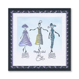 Barbara's SHAC Calligraphy Girls A5 Square Stamp Set
