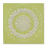 Linda's Dotty Cross-Stitch Snowdrops Layering Frame A4 Square Groovi Plate