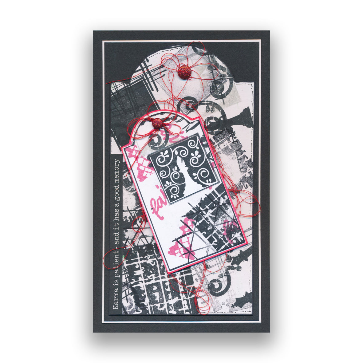 Grungy Grid & Script A5 Stamp Set