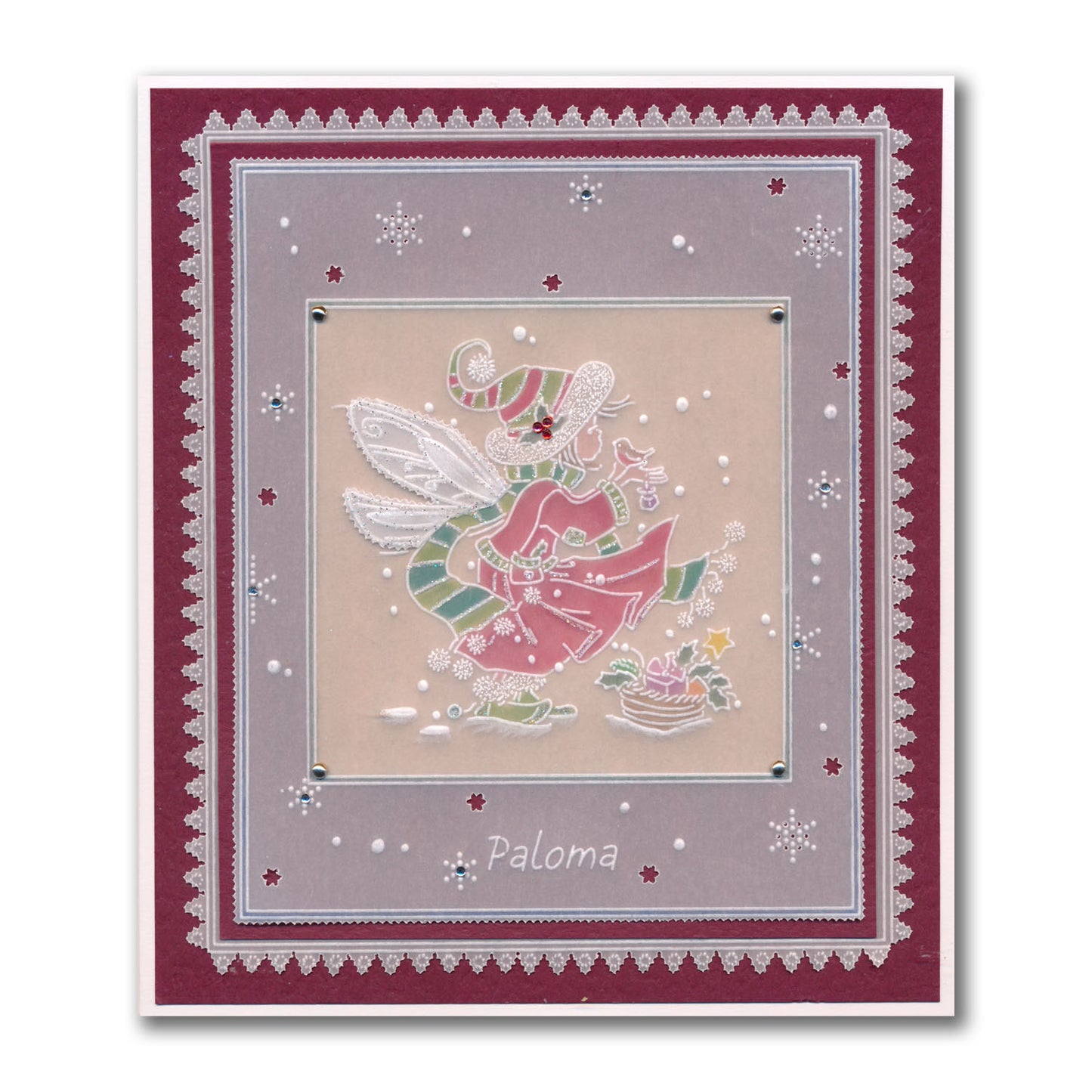 Paloma - Christmas Poppet A6 Square Groovi Plate