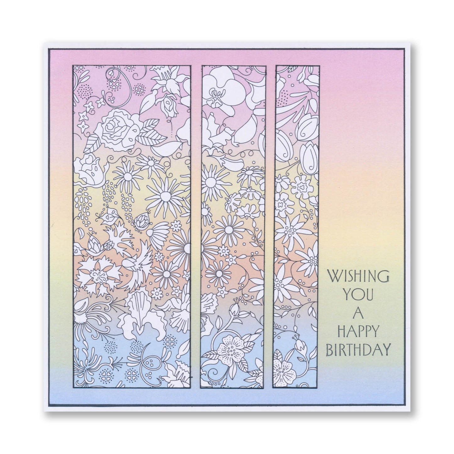 Flower Wall Colouring Card Pack