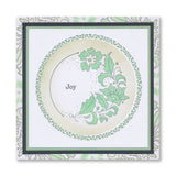 Barbara's Joy - Floral Crescent - Two Way Overlay A6 Stamp Set
