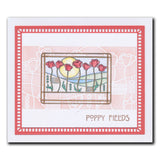 Art Nouveau Bed of Roses & Poppy Fields A5 Stencil Duo
