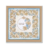 Barbara's Joy - Floral Panel - Two Way Overlay A5 Square Stamp Set