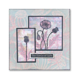 Linocut Floral - Poppies A5 Stamp Set