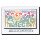 Art Nouveau Poppy Fields A5 Stencil