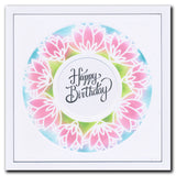 Barbara's SHAC Peace - Japanese 2 Way Overlay Flowers & Butterflies Stamp, Mask & Stencil Duo