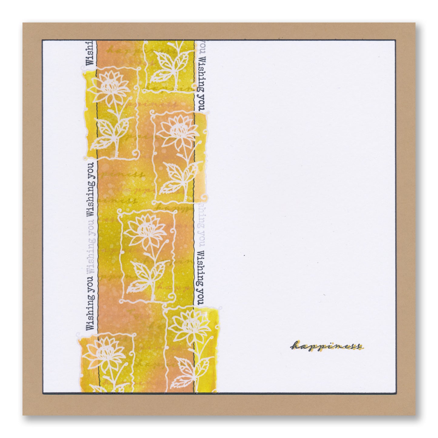 Barbara's SHAC Dahlia Floral Panels A6 Square Stamp Set