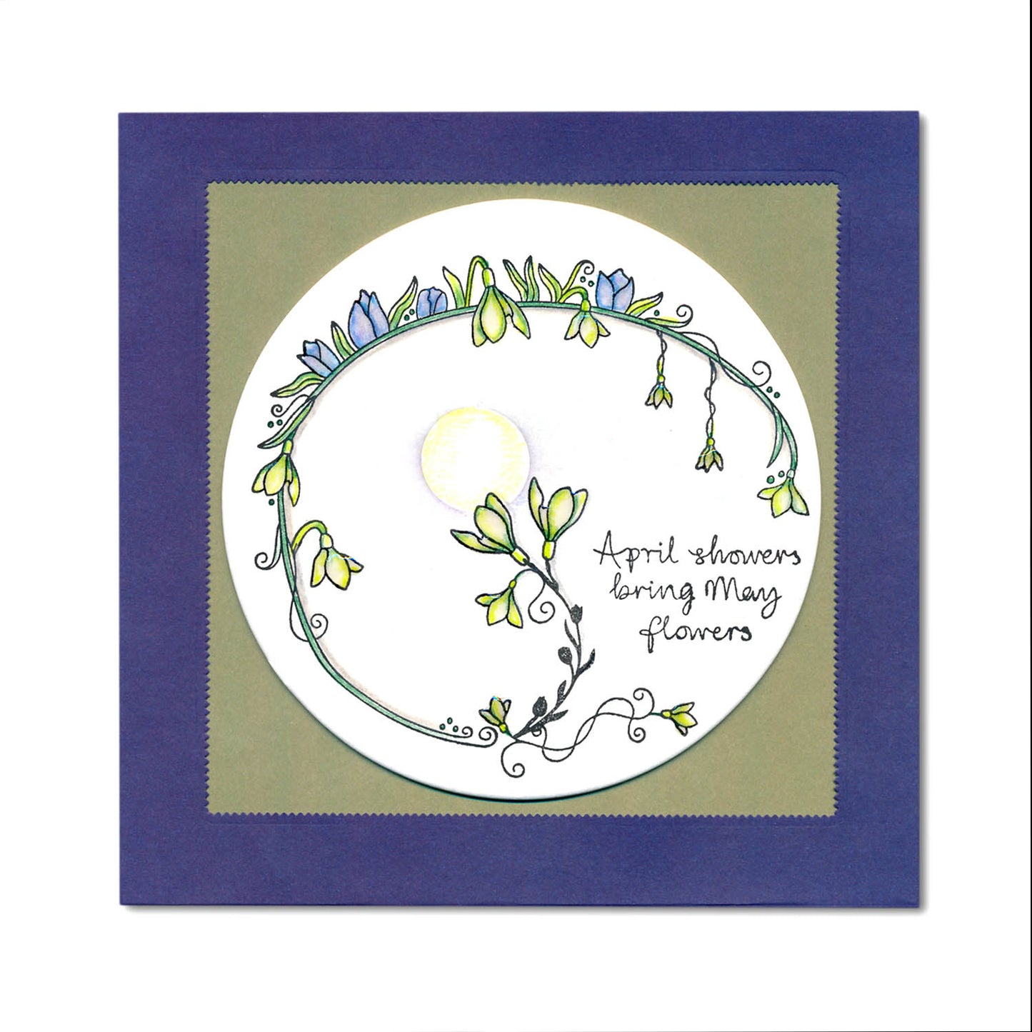 Barbara's SHAC Tulips & Snowdrops Framer A5 Square Stamp Set