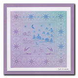 Linda's Dotty Cross-Stitch Christmas Layering Frame A4 Square Groovi Plate